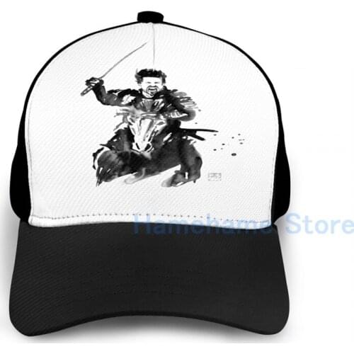 Fashion the last samurai riding Basketball Cap men women Graphic print black Unisex adult hat