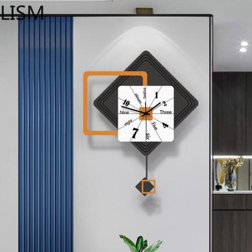 Home Decor Wall Wall Art Decor Large Wall Clock Living Room Modern Design Colorful Nordic Quartz Silent Reloj De Pared Moderno