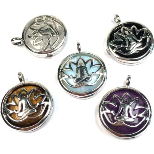 Natural Stones Creative Hollow Pendant alloy Cage With stone Pendant Pendants for Jewelry Making DIY Reiki Necklaces Accessories