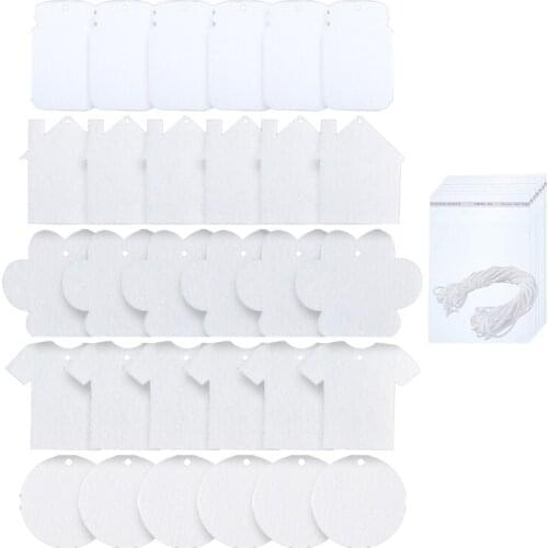 New 30-piece Printable Keychain Sublimation MDF, DIY Blank Keychain Sublimation Air Freshener For Felt Production
