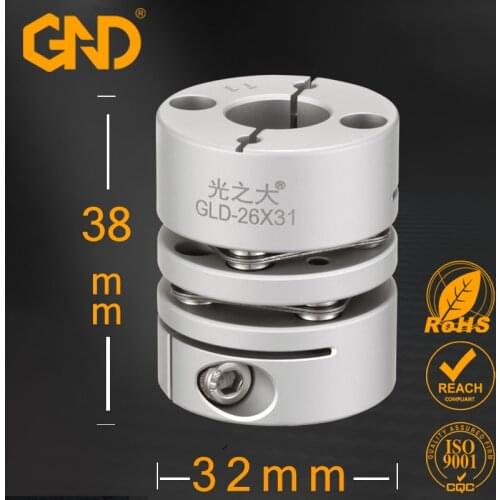 Zero backlash long life disc coupling D32 L38mm flexible shaft coupling and servo motor