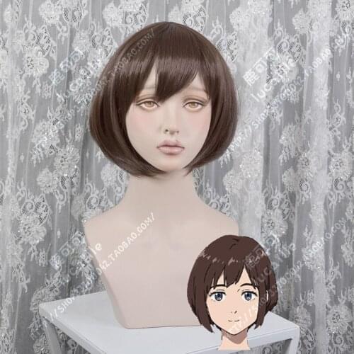 Anime Boogiepop And Others Boogiepop Miyashita Touka Cosplay Wigs Short Brown Heat Resistant Synthetic Hair Wig + Wig Cap