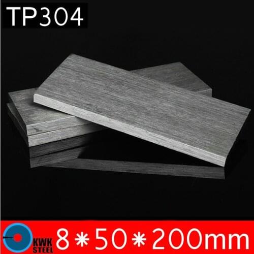 8 * 50 * 200mm TP304 Stainless Steel Flats ISO Certified AISI304 Stainless Steel Plate Steel 304 Sheet Free Shipping
