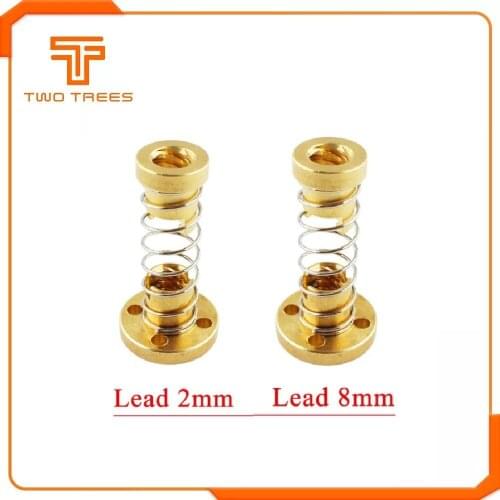 T8 Anti Backlash Spring Loaded Nut Elimination Gap Nut For Upgrade Ender 3 CR-10/Tornado And Clone 3D Printer Anti Backlash