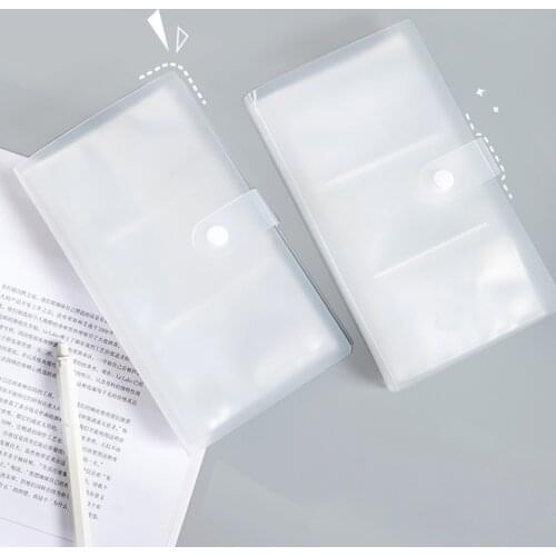 Transparent Jewelry Storage Book Organizer Bag ID Card Holder Movie Train Ticket Storage Souvenir Album Women Wallets Supplies