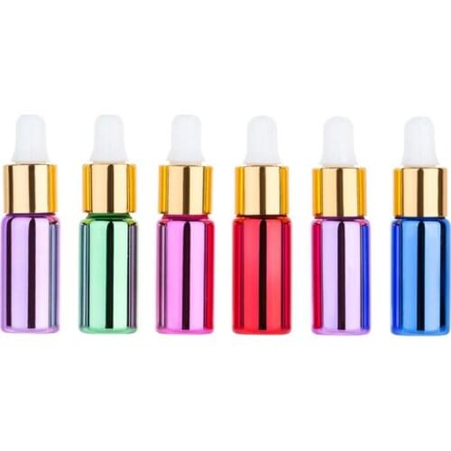 5ml Glass Dropper Bottles Perfume Refillable Bottles Colorful Essential Oil Package Container Bottles LX9107