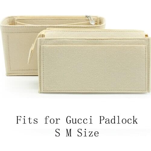 Insert Bag Organizer for Double G Padlock Bag Makeup Handbag Organizer Inner Purse GG Portable Cosmetic Inside Bags
