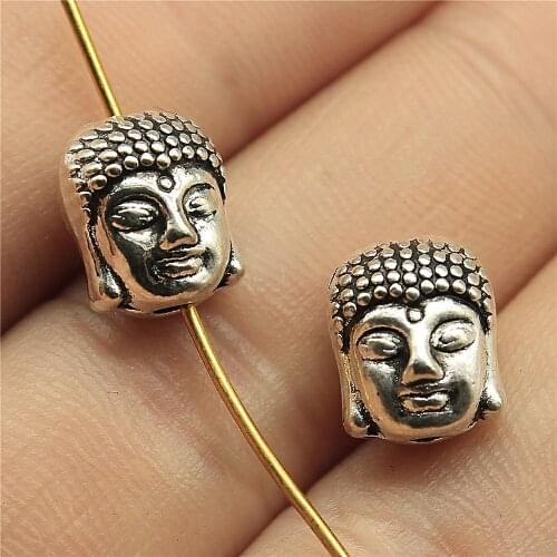 WYSIWYG 10pcs 6 Colors 11x9x7mm Buddha Beads Charm Buddha Small Hole Beads Buddha Space Beads For Jewelry Making