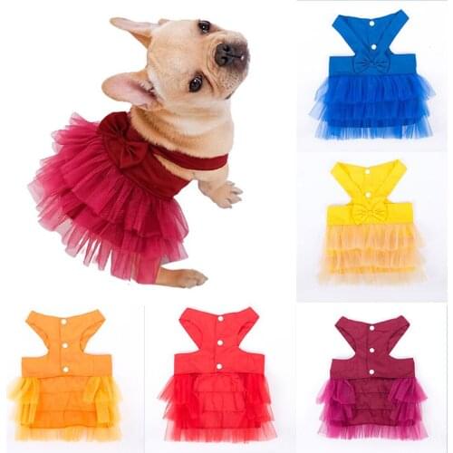 Strap Veil Skirt Pet Dog Clothes Beautiful Summer Comfortable Breathable Cute Pet Skirt Dog Dress Puppy Clothing