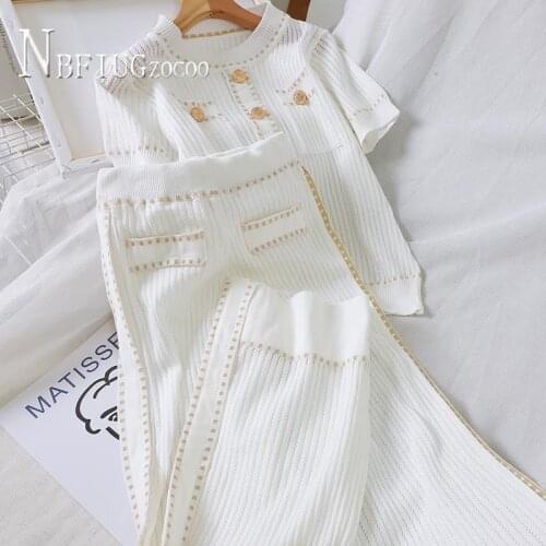 2020 Summer New Fashion Women Sets Single Breasted Coat And Elastic Waist Pants Female Sets