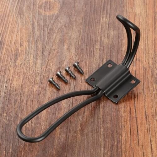 1pc Black Wall Door Coat Hook clothes Robe Hanger hat Hanger for Office Bar Home Decoration 122*28mm