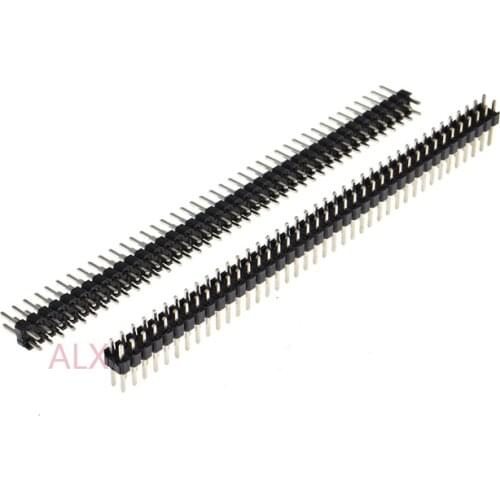 5PCS 2X40 PIN Double row MALE 2.54MM PITCH PIN Header connector Strip 2X40PIN 2*40 40p 40PIN FOR PCB BOARD ARDUINO