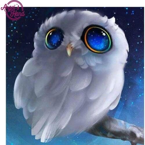 ANGELS HAND Diamond Embroidery cartoon 5D DIY Diamond Painting Sky Owl Diamond Painting Rhinestone Cross Stitch Decoration