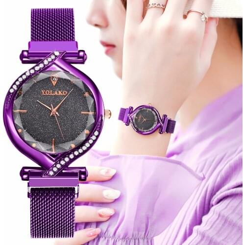 New Womens Watch Fashion Wild Ladies Dress WristWatch Women Watches Magnet Watch Buckle Reloj Mujer Zegarek Damski