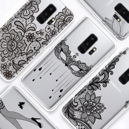 Lace flower Phone Case For Samsung Galaxy J3 J5 J7 2017 J7 Duo 2018 J330F J530F J730F J4 J6 Sexy Floral case Soft Silicone Cover