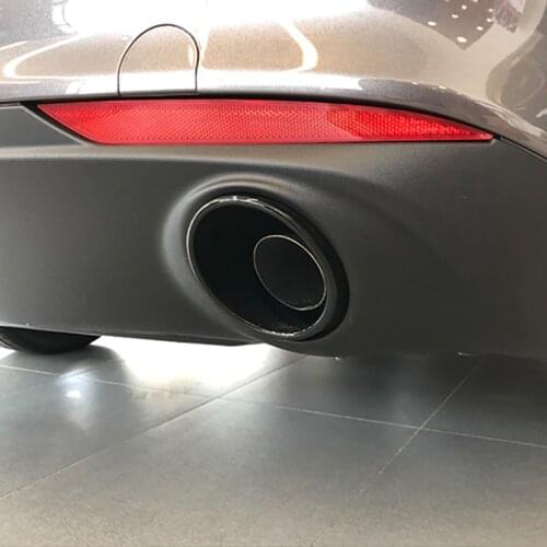 Car tail throat decorative frame is suitable for Alfa Romeo Giulia modified tail mouth decorative cover accessories