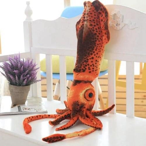 60cm Simulation Squid Plush Toy Creative Ocean Deep Sea Fish Octopus Stuffed Doll Baby Children Kids for Christmas Birthday Gift