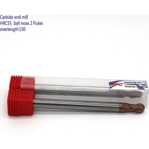 R4*8*150 of 2 flutes ball nose HRC55 mill cutter carbide end mill tungsten knife CNC tool