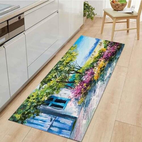 Oil Painting Landscape Washable Kitchen Mat Modern Bedroom Living Room Home Decor Area Rugs Entrance Doormat