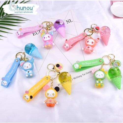 Fashion Cute Doll Ice Cream Animation Keychain Creative Cute Cartoon CharmKey Chain Ladies Fun Bag Mobile Phone Pendant Keychain
