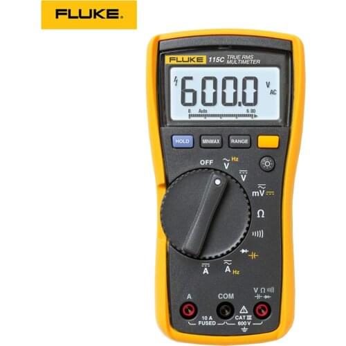 Fluke 115 115C True RMS Multimeter Automatic Range, Suitable for AC/DC Voltage Resistance Capacitance Frequency Tester
