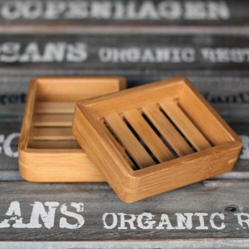 New Arrival Portable Soap Dishes Creative simple bamboo manual drain soap box Bathroom bathroom Japanese style soap