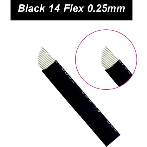 New Microblading Needles 14 Flex for Pernement Makeup Eyebrow Lamina Agulhas Tebori Blade for Manual Pen Tattoo Needle 14 Pins