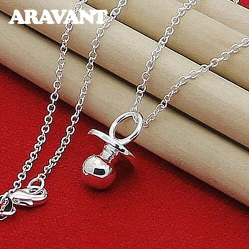 925 Silver Charm Nipple Pendant Necklaces For Women Fashion Silver Jewelry