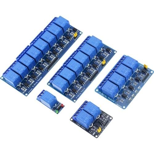 DC 5V 12V 24V 1 2 4 Channel Relay Module With Optocoupler Relay Output 1 2 4 Way Relay Module For Voltage Relays DC5V 12V 24V