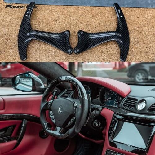 GT MC Style Top Quality Real Carbon Fiber Steering Wheel Shift Paddle Shift Paddles Suitable For Maserati GranTurismo