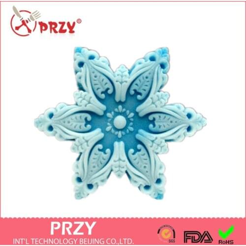 Silicone Soap Floating Candle Mold Snowflake Soap Mold , Handmade Cake Decoration Fondant Mold Moulds Silicone Rubber PRZY