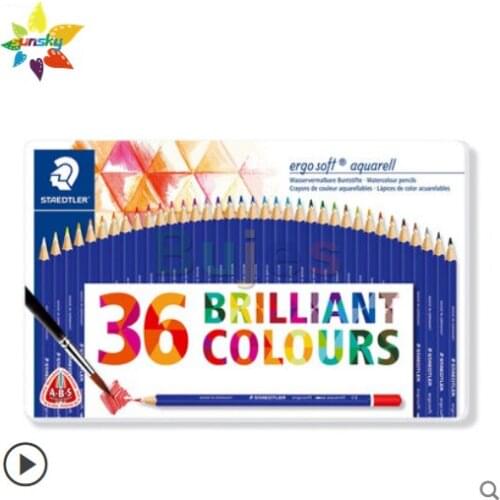 Staedtler Water soluble color lead pencil 36 color for childrens painting hand drawing for beginners iron box art supplies