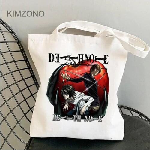 Death Note shopping bag canvas shopper eco bolso bag reciclaje string custom