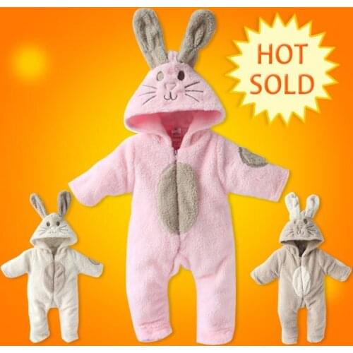 Baby Boy/Girl Winter Modelling Rompers Baby One-Piece Romper Children Warm Jumpsuit Polar Fleece Baby Bodysuits1pcs