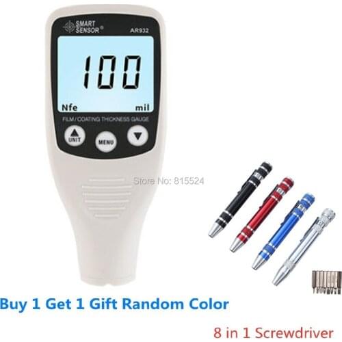 Smart Sensor AR932 0-1700um Mini Digital Coating Film Iron Thickness Gauge Car Meter Paint Painting Tester Handheld Testing