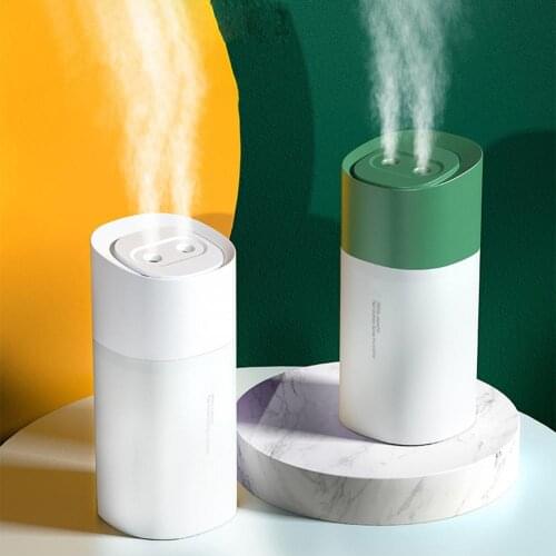 7 Color USB Air Humidifier Dual Sprinkler Portable Night Light Bedside Decoration Quiet Chargeable Mini Atomization Humidifier
