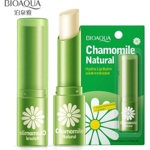 BIOAQUA natural chamomile moisturizing lip balm repair lips wrinkles fade lip lines lipstick lip care