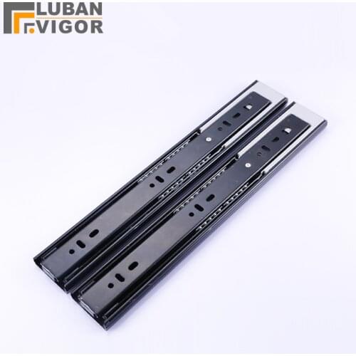 High quality and durable,3 fold Drawer rails,with Buffer,Thickening material High load,Cabinet Damping,Furniture Hardware