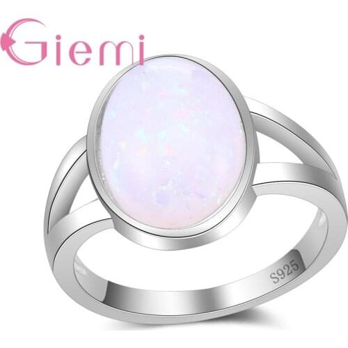 Authentic 925 Sterling Silver Sun Eggs Opal Rings for Women Luxury Jewelry Accessories Trendy Engagement Bague Anel