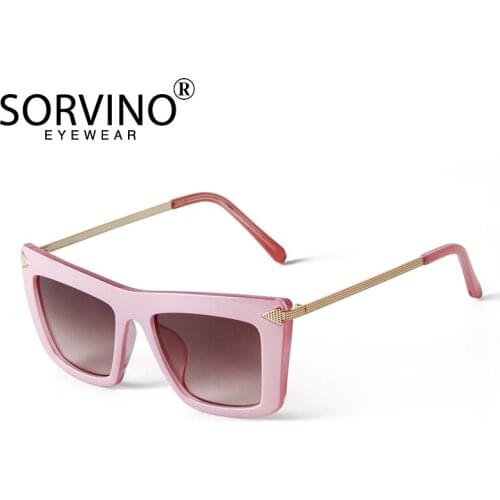 Cat Eye Sunglasses Women Pink 2021 Luxury Brand Quality Square Vintage Gradient Lens Sun Glasses Fashion Arrow Black Glasses