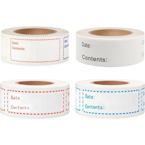 150pcs/roll Kitchen Sticker Refrigerator Freezer Food Storage Date Content Label Food label sticker