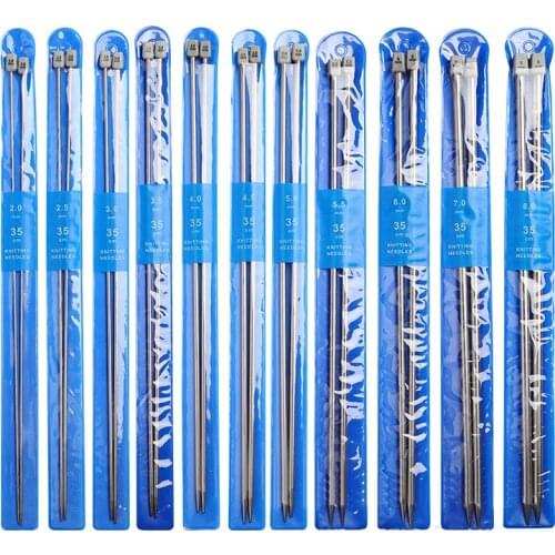 35cm Long Sweater Crochet Needle Set Stainless Steel Rod Needle Set Practical High Quality DIY Crafts Knitting Tools
