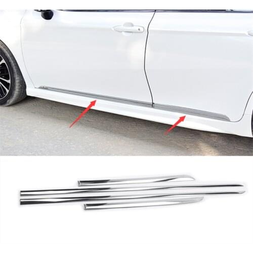 Fit For Toyota Camry 2018-2019 High quality ABS Chrome Door Body Side Molding Cover Trim 4PCS