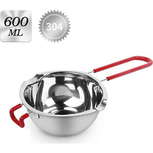 600ML 304 Stainless Steel Double Boiler Melt Pot for Melting Chocolate Butter Candy Butter Cheese Candle Making Tools