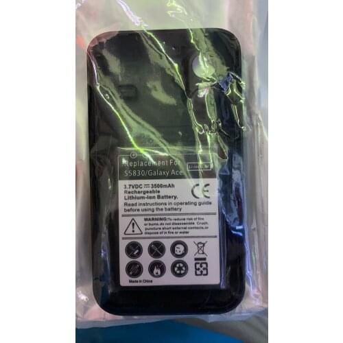 3800mAh extended replacement high capacity Battery For Samsung Galaxy Ace S5830 + black or white Back Door Cover + free shipping