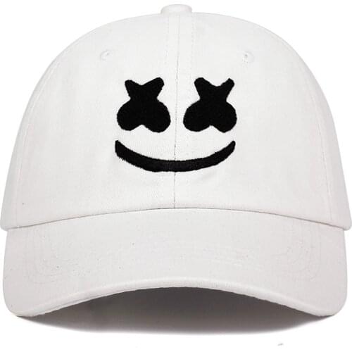 Doctom Dad Hat Baseball Cap 100% Cotton Embroidery American DJ Chris Comstock Unisex Snapback Hat Dotcom Alone Smiley face