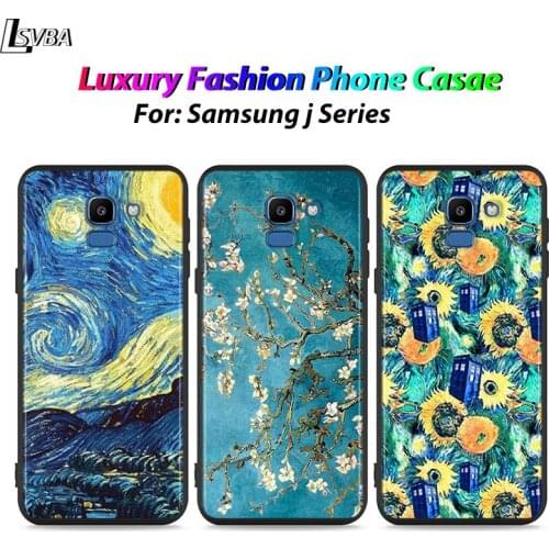 Black Shell Van Gogh Star flower for Samsung Galaxy J7Duo J2 J4 Core J6 J4 Plus J8 J3 J7 J5 Prime 2018 2017 Phone Case