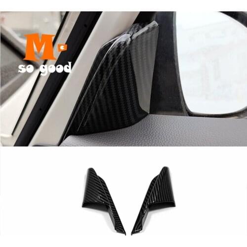 For Honda FIT JAZZ 2020 2021 accessories ABS Carbon/Black/Red Car Front Rear Door Window triangle decoration frame cover trim