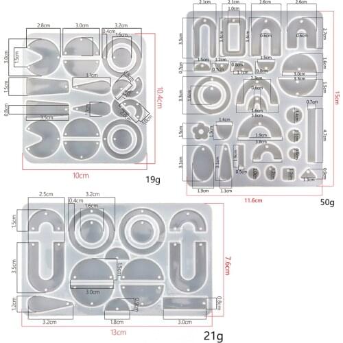 DIY Craft Acrylic Earring Epoxy Resin Molds Resin Geometric Earrings Pendant Resin Silicone Molds Fashion Jewelry Making Tools