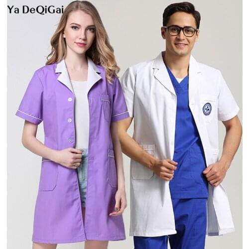 Spa uniform work clothes robe slim multicolor uniform Beauty salon working uniform white pet shop coat scrub work clothes Women